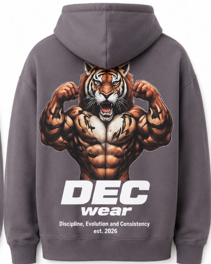 Casaco Hoodie Oversized DECWEAR Grey - Trás